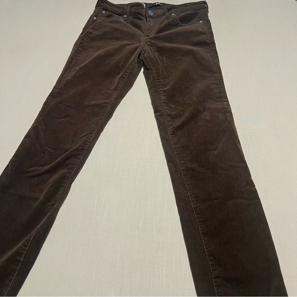 Kut from the Kloth Diana Fab Ab Skinny Corduroy Jeans Size 4 Chocolate Brown - Picture 2 of 12
